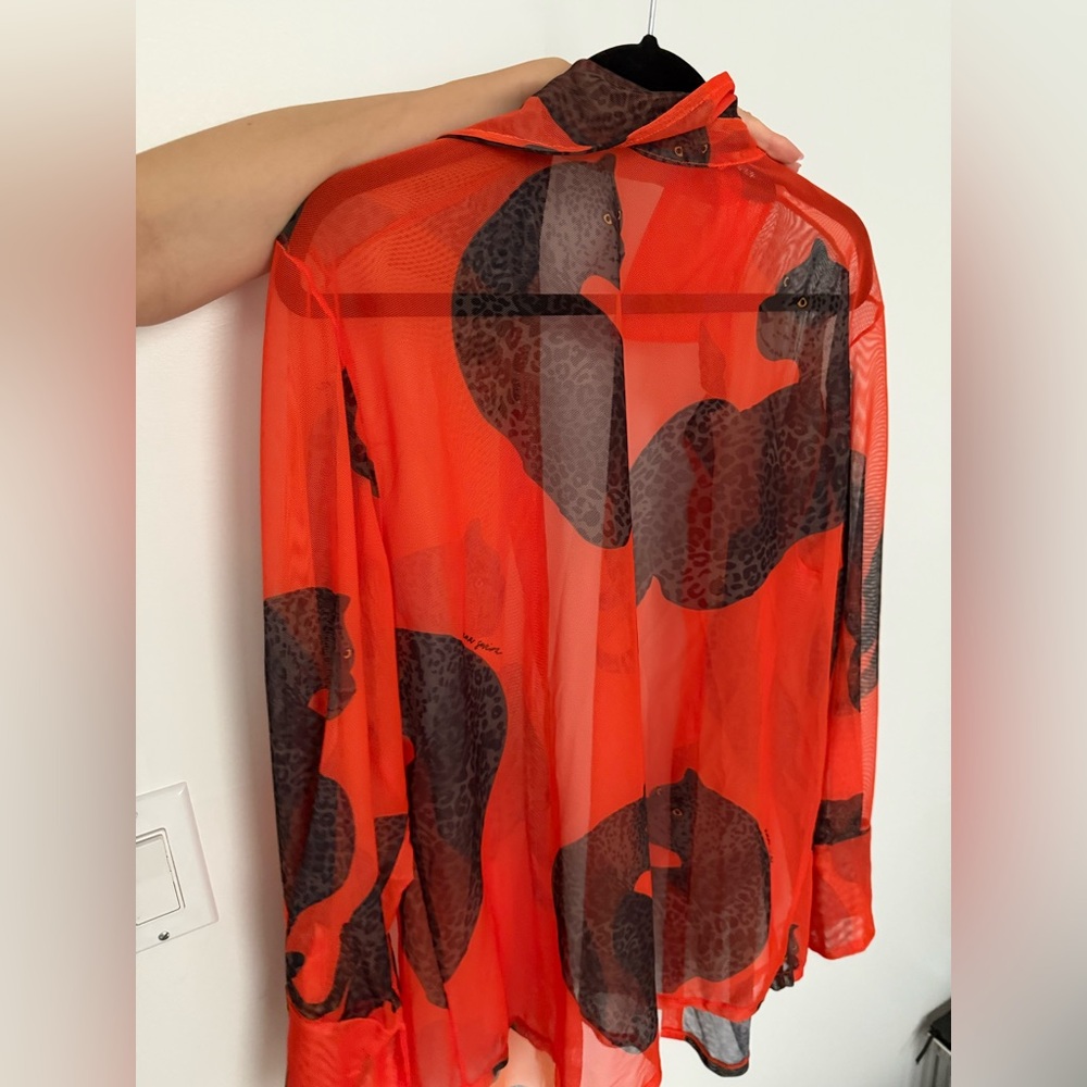 Orange Sheila beach shirt, animal - Picture 4 of 4